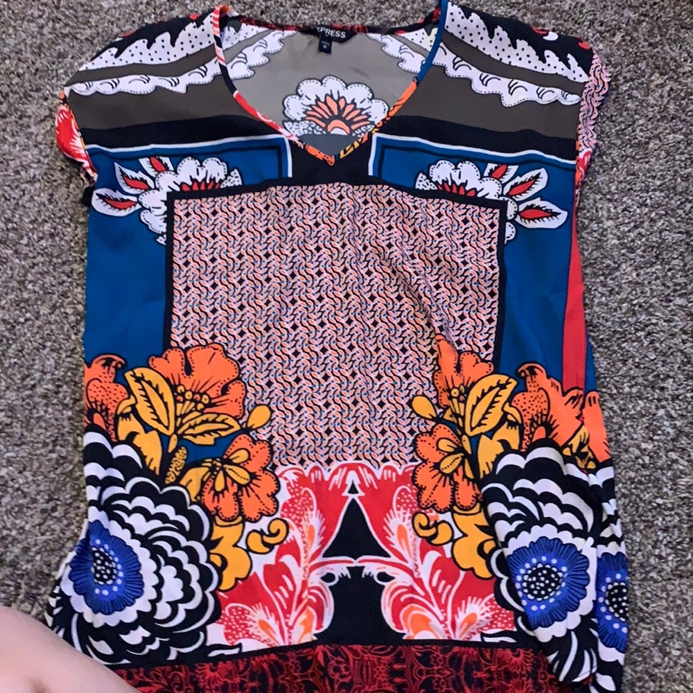 Express Colorful Patterned Blouse